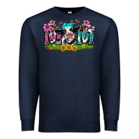 Navy mom with cow Premium Sweatshirt - Zillion Design Studio