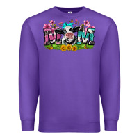 Purple mom with cow Premium Sweatshirt - Zillion Design Studio