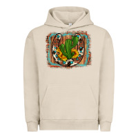 Pigment French Oak cactus sunflower cowhide horseshoe  background Urban Hoodie - Artiststas