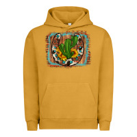 Pigment Peanut Butter cactus sunflower cowhide horseshoe  background Urban Hoodie - Artiststas