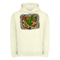 Pigment Pistachio cactus sunflower cowhide horseshoe  background Urban Hoodie - Artiststas