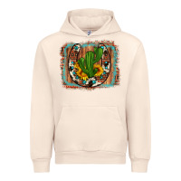 Sandshell cactus sunflower cowhide horseshoe  background Urban Hoodie - Artiststas