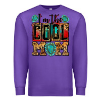 Purple i'm the cool mom Premium Sweatshirt - Zillion Design Studio