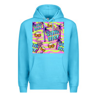 Ocean Blue hello summer and beer seamless pattern Premium Hoodie - BundleAndBundleShop