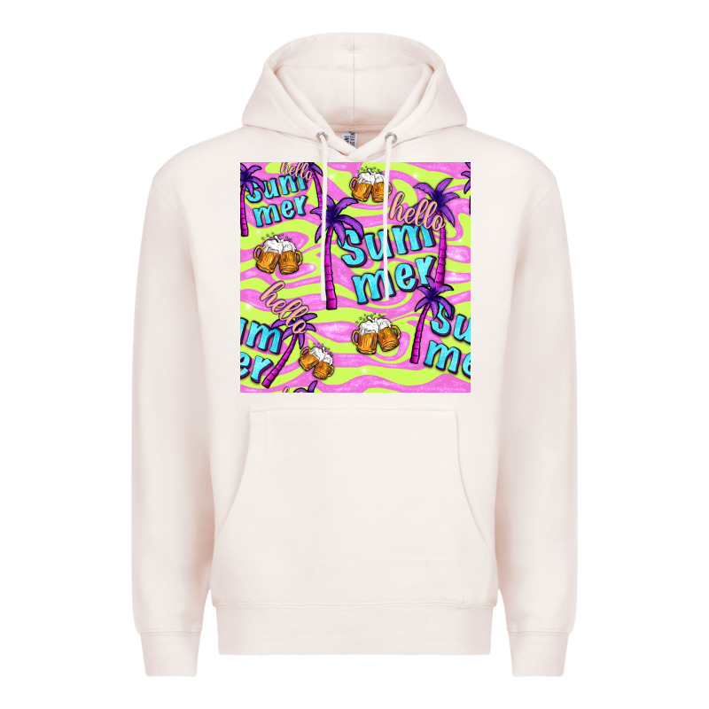 Hello Summer And Beer Seamless Pattern Premium Hoodie by BundleAndBundleShop | Teevron