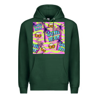 Sports Green hello summer and beer seamless pattern Premium Hoodie - BundleAndBundleShop