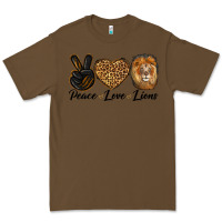 Cacao Peace Love Lion Head Premium Tee - LillyAllenDesigns