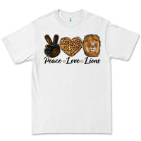 White Peace Love Lion Head Premium Tee - LillyAllenDesigns