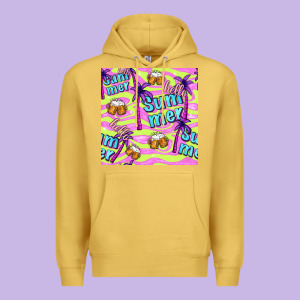 Hello Summer And Beer Seamless Pattern Premium Hoodie Designed By Bundleandbundleshop