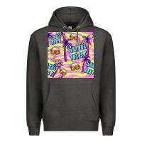 Charcoal Heather hello summer and beer seamless pattern Premium Hoodie - BundleAndBundleShop