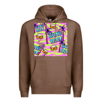 Chestnut hello summer and beer seamless pattern Premium Hoodie - BundleAndBundleShop