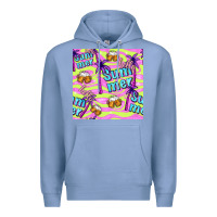 Colony Blue hello summer and beer seamless pattern Premium Hoodie - BundleAndBundleShop