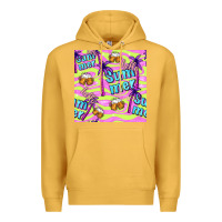 Mustard hello summer and beer seamless pattern Premium Hoodie - BundleAndBundleShop