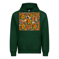 Forest Green sunflower turquoise leopard cowhide horseshoe Urban Hoodie - Artiststas