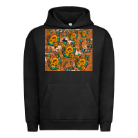 Pigment Black sunflower turquoise leopard cowhide horseshoe Urban Hoodie - Artiststas