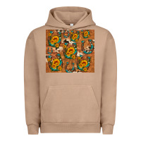 Pigment Burro sunflower turquoise leopard cowhide horseshoe Urban Hoodie - Artiststas