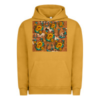 Pigment Peanut Butter sunflower turquoise leopard cowhide horseshoe Urban Hoodie - Artiststas