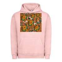 Pigment Salmon sunflower turquoise leopard cowhide horseshoe Urban Hoodie - Artiststas