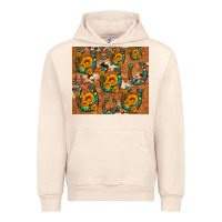 Sandshell sunflower turquoise leopard cowhide horseshoe Urban Hoodie - Artiststas