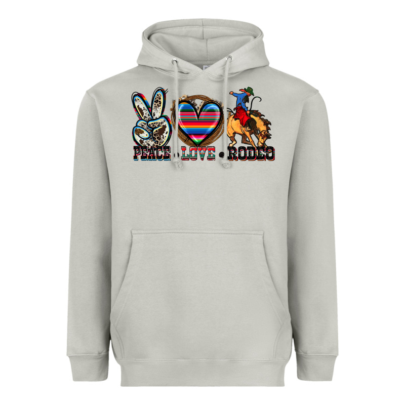 Peace Love Rodeo Heavyweight Hoodie by Zillion Design Studio | Teevron