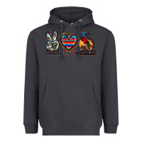 Smoke peace love rodeo Heavyweight Hoodie - Zillion Design Studio