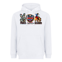 White peace love rodeo Heavyweight Hoodie - Zillion Design Studio