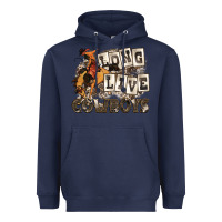 Navy long live cowboys Heavyweight Hoodie - Zillion Design Studio