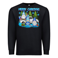 Black merry christmas gnomies Premium Sweatshirt - texasbilliewilder