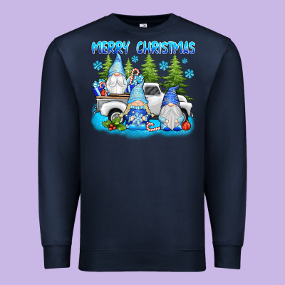 Merry Christmas Gnomies Premium Sweatshirt Designed By Texasbilliewilder