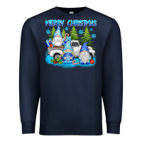 Navy merry christmas gnomies Premium Sweatshirt - texasbilliewilder