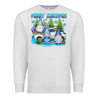 Oatmeal Heather merry christmas gnomies Premium Sweatshirt - texasbilliewilder