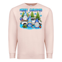 Pale Pink merry christmas gnomies Premium Sweatshirt - texasbilliewilder