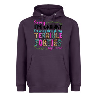 Plum sorry im cranky im going through my terrible forti Heavyweight Hoodie - texasbilliewilder