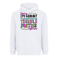 White sorry im cranky im going through my terrible forti Heavyweight Hoodie - texasbilliewilder