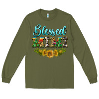 Army Green blessed mimi Long Sleeve Tee - BarkalooDesign
