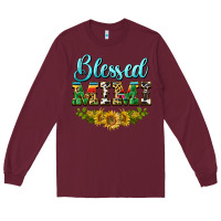 Burgundy blessed mimi Long Sleeve Tee - BarkalooDesign