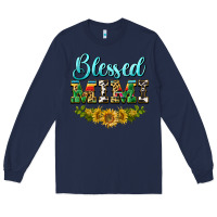 Navy blessed mimi Long Sleeve Tee - BarkalooDesign