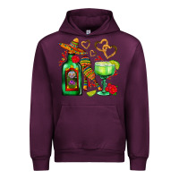 Mauve Wine mexican tequila margarita and maracas Urban Hoodie - AdoDesignShop