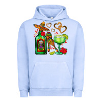 Pigment Grape Ice mexican tequila margarita and maracas Urban Hoodie - AdoDesignShop