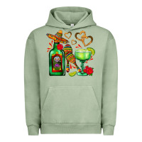 Pigment Oil Green mexican tequila margarita and maracas Urban Hoodie - AdoDesignShop
