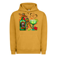 Pigment Peanut Butter mexican tequila margarita and maracas Urban Hoodie - AdoDesignShop