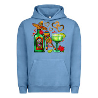 Pigment Pebble Blue mexican tequila margarita and maracas Urban Hoodie - AdoDesignShop