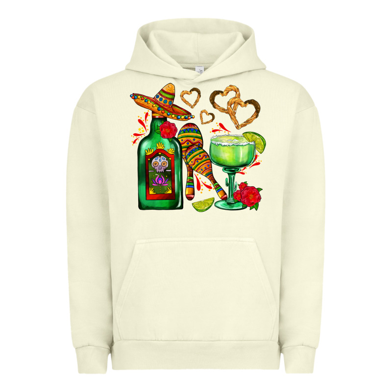 Mexican Tequila Margarita And Maracas Urban Hoodie by AdoDesignShop | Teevron