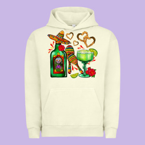 Mexican Tequila Margarita And Maracas Urban Hoodie Designed By Adodesignshop