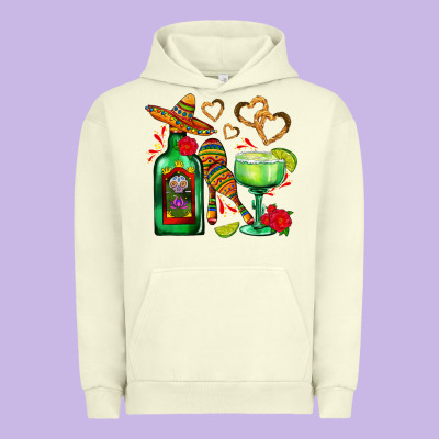 Mexican Tequila Margarita And Maracas Urban Hoodie Designed By Adodesignshop
