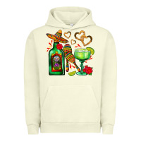 Pigment Pistachio mexican tequila margarita and maracas Urban Hoodie - AdoDesignShop