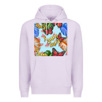 Lilac summer and leaf seamless pattern Premium Hoodie - BundleAndBundleShop