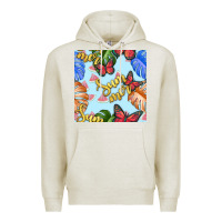Oatmeal Heather summer and leaf seamless pattern Premium Hoodie - BundleAndBundleShop