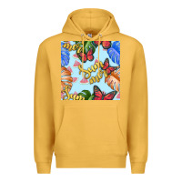 Mustard summer and leaf seamless pattern Premium Hoodie - BundleAndBundleShop