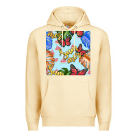 Pina Colada summer and leaf seamless pattern Premium Hoodie - BundleAndBundleShop